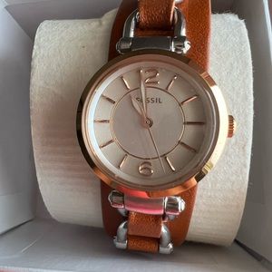 Fossil leather watch